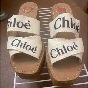 Chloe Cream and Tan Sandals